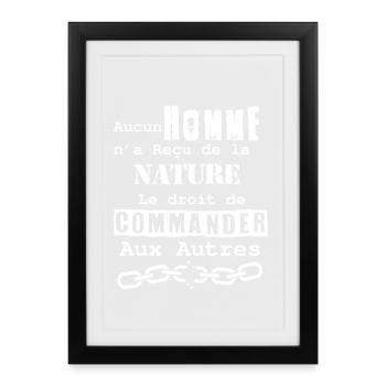 Rights of Nature, No One Commands - Framed poster (27 × 37 cm) - black - Front