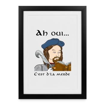 Da kommt die Scheiße her - Gerahmtes Poster (27 × 37 cm) - Schwarz - Vorne