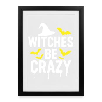 Sorcières soyez folles - Affiche encadrée (27 × 37 cm) - noir - Devant