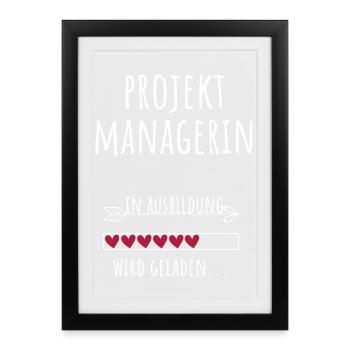 Project Manager Project Management Studies Profession - Framed poster (27 × 37 cm) - black - Front