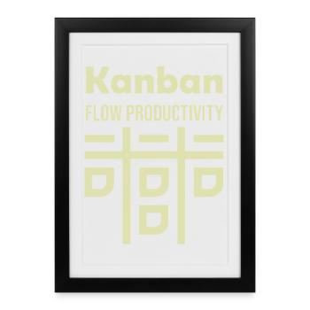Kanban Flow Productivity - Framed poster (27 × 37 cm) - black - Front