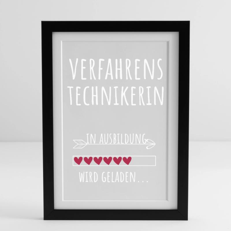Process Engineer Studies Profession Training Framed poster (27 × 37 cm)