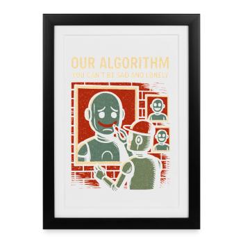 Notre chemise d’algorithme pour les programmeurs et les créateurs - Affiche encadrée (27 × 37 cm) - noir - Devant