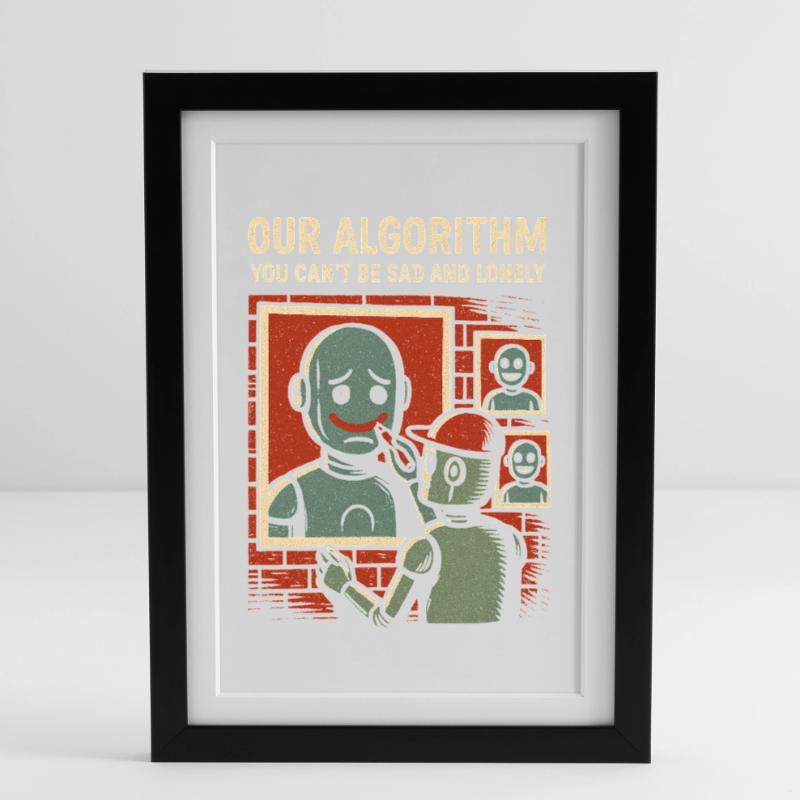 Our Algorithm Shirt for Programmers and Creators Framed poster (27 × 37 cm)