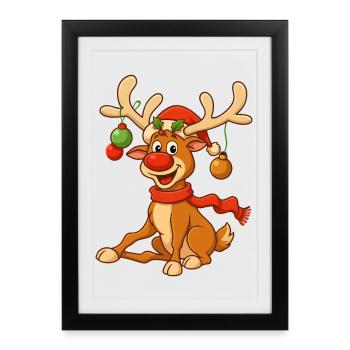 Christmas T-Shirt Women's Gifts for Him Funny - Framed poster (27 × 37 cm) - black - Front