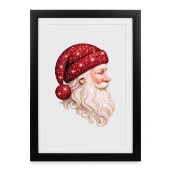 STAR SANTA — Red Glitter MAX - Framed poster (27 × 37 cm) - black - Front