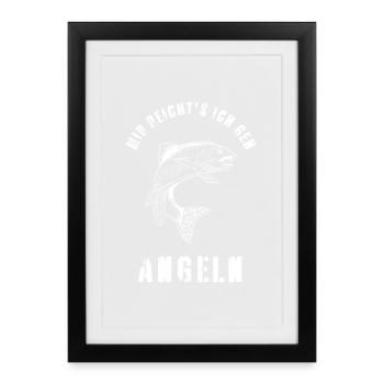 J’en ai assez, je vais pêcher. Pêche drôle. - Affiche encadrée (27 × 37 cm) - noir - Devant