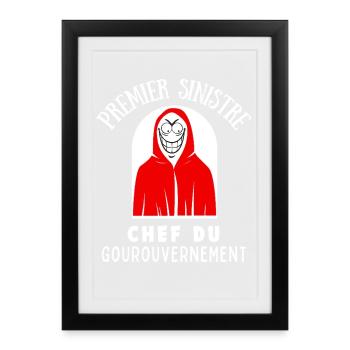 The first sinister leader of the government - Framed poster (27 × 37 cm) - black - Front