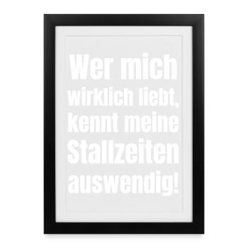 Stable Times Lover – Horse Humor Quote - Framed poster (27 × 37 cm) - black - Front