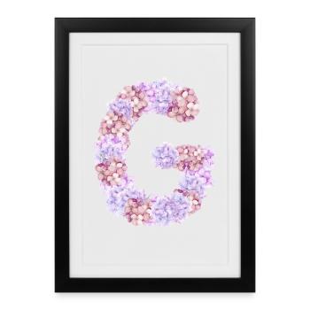 Flowers "G" for a genius person - Framed poster (27 × 37 cm) - black - Front