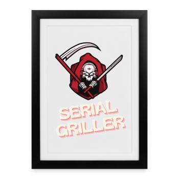 Serial Griller - Framed poster (27 × 37 cm) - black - Front