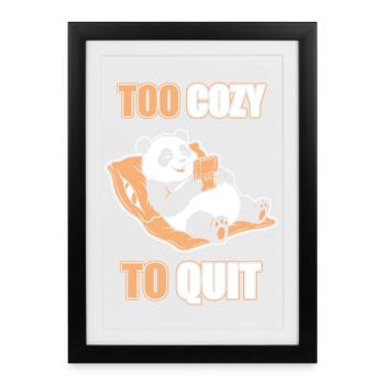 Panda Cuddle Time Reading - Framed poster (27 × 37 cm) - black - Front