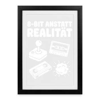 8-Bit Reality Retro Arcade - Framed poster (27 × 37 cm) - black - Front