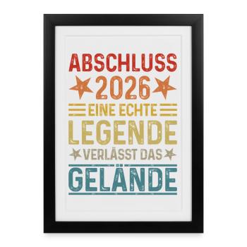 Conclusion 2026 Une légende quitte le site - Affiche encadrée (27 × 37 cm) - noir - Devant