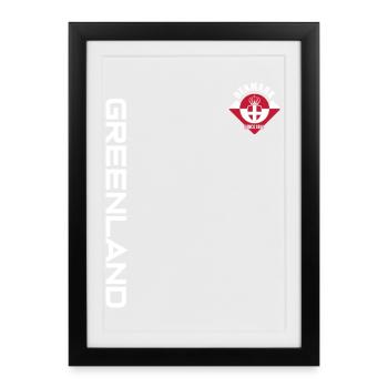 GROENLAND DANEMARK | DEPUIS 1814 - Affiche encadrée (27 × 37 cm) - noir - Devant
