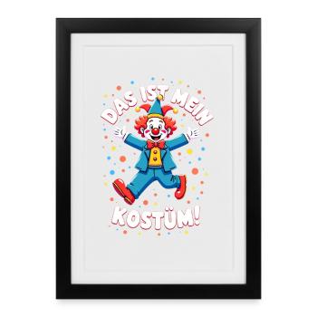 Carnival Costume Politician Carnival Carnival - Framed poster (27 × 37 cm) - black - Front
