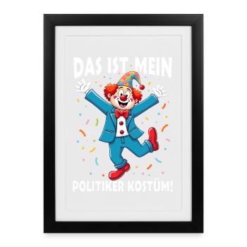 Carnival Costume Politician Carnival Carnival - Framed poster (27 × 37 cm) - black - Front
