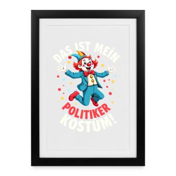 Carnival Costume Politician Carnival Carnival - Framed poster (27 × 37 cm) - black - Front