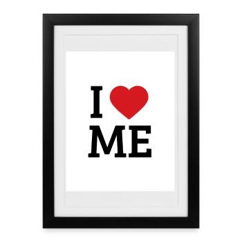 I Love Me Heart – Self-Love - Framed poster (27 × 37 cm) - black - Front