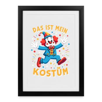 Carnival Costume Politician Carnival Carnival - Framed poster (27 × 37 cm) - black - Front