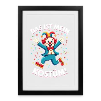 Carnival Costume Politician Carnival Carnival - Framed poster (27 × 37 cm) - black - Front
