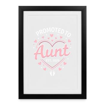 Tante 2026 Tante 2026 Promue Tante 2026 - Affiche encadrée (27 × 37 cm) - noir - Devant