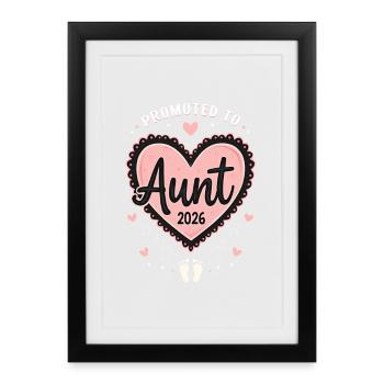 Tante 2026 Tante 2026 Promue Tante 2026 - Affiche encadrée (27 × 37 cm) - noir - Devant