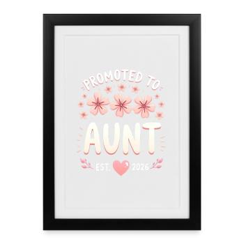 Tante 2026 Tante 2026 Promue Tante 2026 - Affiche encadrée (27 × 37 cm) - noir - Devant