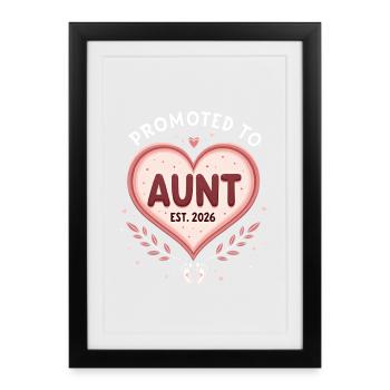 Tante 2026 Tante 2026 Promue Tante 2026 - Affiche encadrée (27 × 37 cm) - noir - Devant