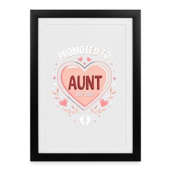 Tante 2026 Tante 2026 Promue Tante 2026 - Affiche encadrée (27 × 37 cm) - noir - Devant