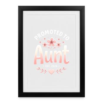 Tante 2026 Tante 2026 Promue Tante 2026 - Affiche encadrée (27 × 37 cm) - noir - Devant