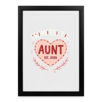 Tante 2026 Tante 2026 Promue Tante 2026 - Affiche encadrée (27 × 37 cm) - noir - Devant