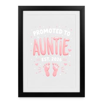 Tante 2026 Tante 2026 Promue Tante 2026 - Affiche encadrée (27 × 37 cm) - noir - Devant