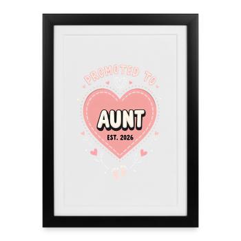 Tante 2026 Tante 2026 Promue Tante 2026 - Affiche encadrée (27 × 37 cm) - noir - Devant