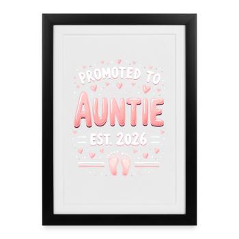 Tante 2026 Tante 2026 Promue Tante 2026 - Affiche encadrée (27 × 37 cm) - noir - Devant