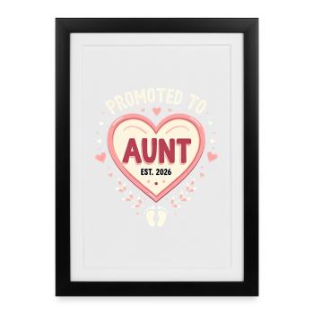 Tante 2026 Tante 2026 Promue Tante 2026 - Affiche encadrée (27 × 37 cm) - noir - Devant