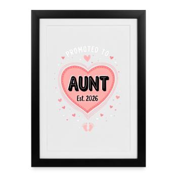 Tante 2026 Tante 2026 Promue Tante 2026 - Affiche encadrée (27 × 37 cm) - noir - Devant