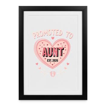 Tante 2026 Tante 2026 Promue Tante 2026 - Affiche encadrée (27 × 37 cm) - noir - Devant