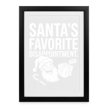 La déception préférée du Père Noël - Affiche encadrée (27 × 37 cm) - noir - Devant