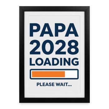 Dad 2028 Loading - Framed poster (27 × 37 cm) - black - Front