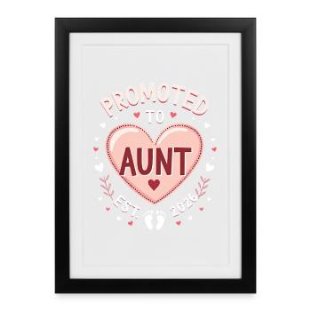 Tante 2026 Tante 2026 Promue Tante 2026 - Affiche encadrée (27 × 37 cm) - noir - Devant