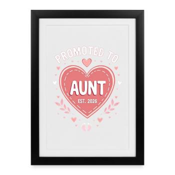Tante 2026 Tante 2026 Promue Tante 2026 - Affiche encadrée (27 × 37 cm) - noir - Devant