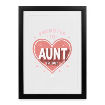 Tante 2026 Tante 2026 Promue Tante 2026 - Affiche encadrée (27 × 37 cm) - noir - Devant