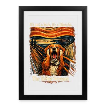 Grand Cri : Retriever canard de Nouvelle-Écosse - Affiche encadrée (27 × 37 cm) - noir - Devant
