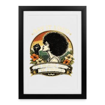 Je suis noir et j’en suis fier - Affiche encadrée (27 × 37 cm) - noir - Devant