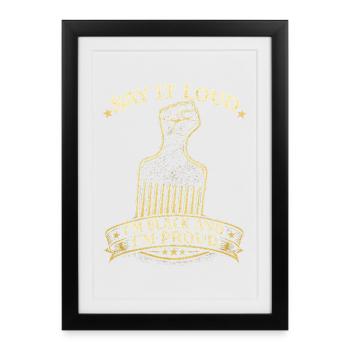 Je suis noir et j’en suis fier - Affiche encadrée (27 × 37 cm) - noir - Devant
