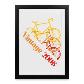 Millésime 2006 - Affiche encadrée (27 × 37 cm) - noir - Devant