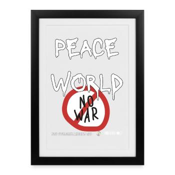 peace_in_the_world - Framed poster (27 × 37 cm) - black - Front