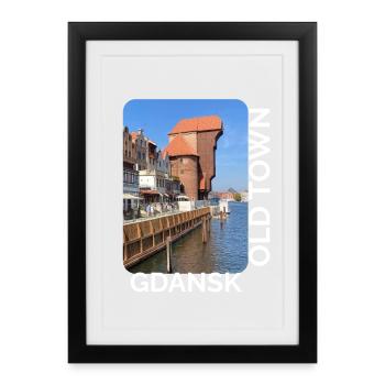 Gdansk Hafenidyll - Gerahmtes Poster (27 × 37 cm) - Schwarz - Vorne