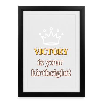 La victoire est ton droit de naissance – au nom de Jésus - Affiche encadrée (27 × 37 cm) - noir - Devant